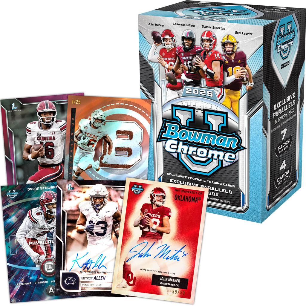 2025 Bowman University Chrome NCAA Football Value Box U870