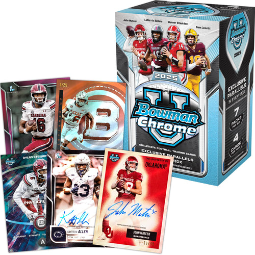 2025 Bowman University Chrome NCAA Football Value Box U870