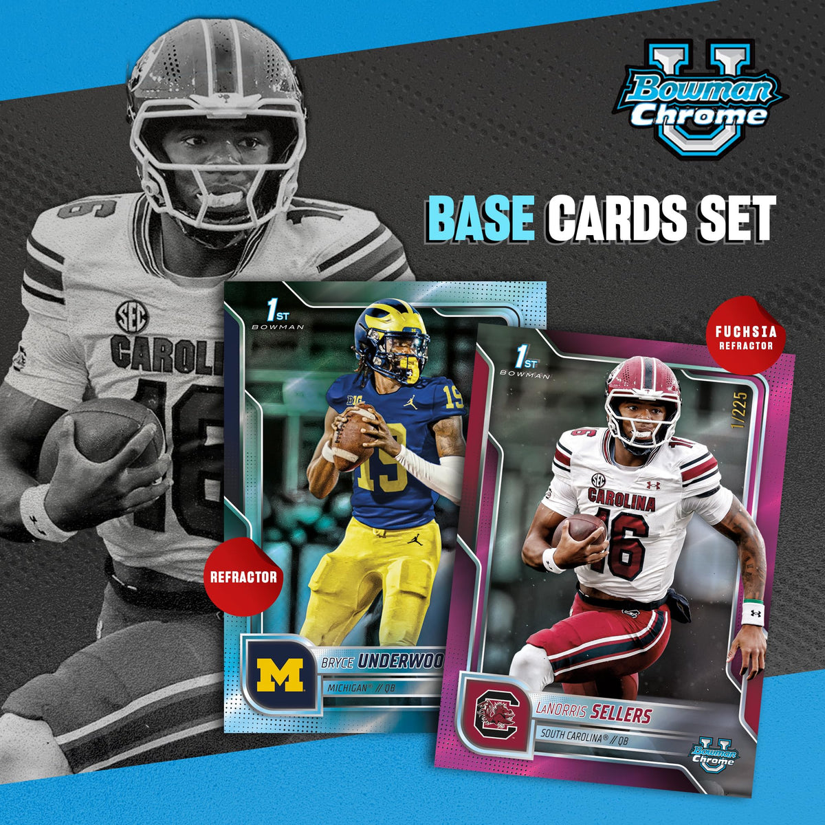 2025 Bowman University Chrome NCAA Football Value Box U870