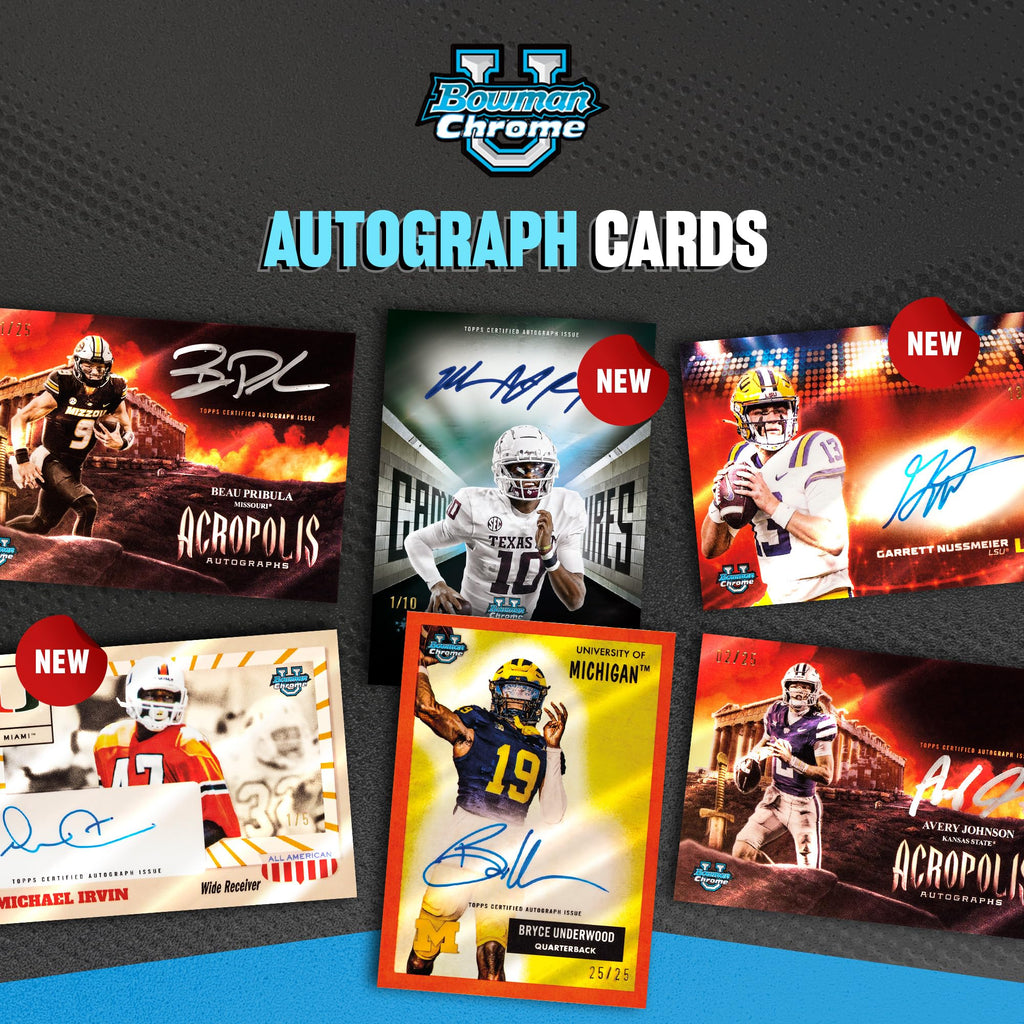 2025 Bowman University Chrome NCAA Football Value Box U870