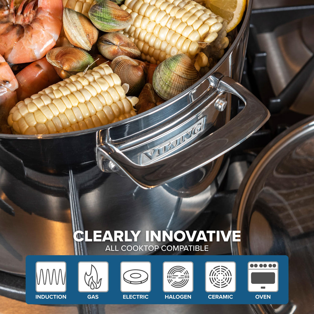 3-Ply Stainless Steel 12 Quart Stock Pot with Lid K9322