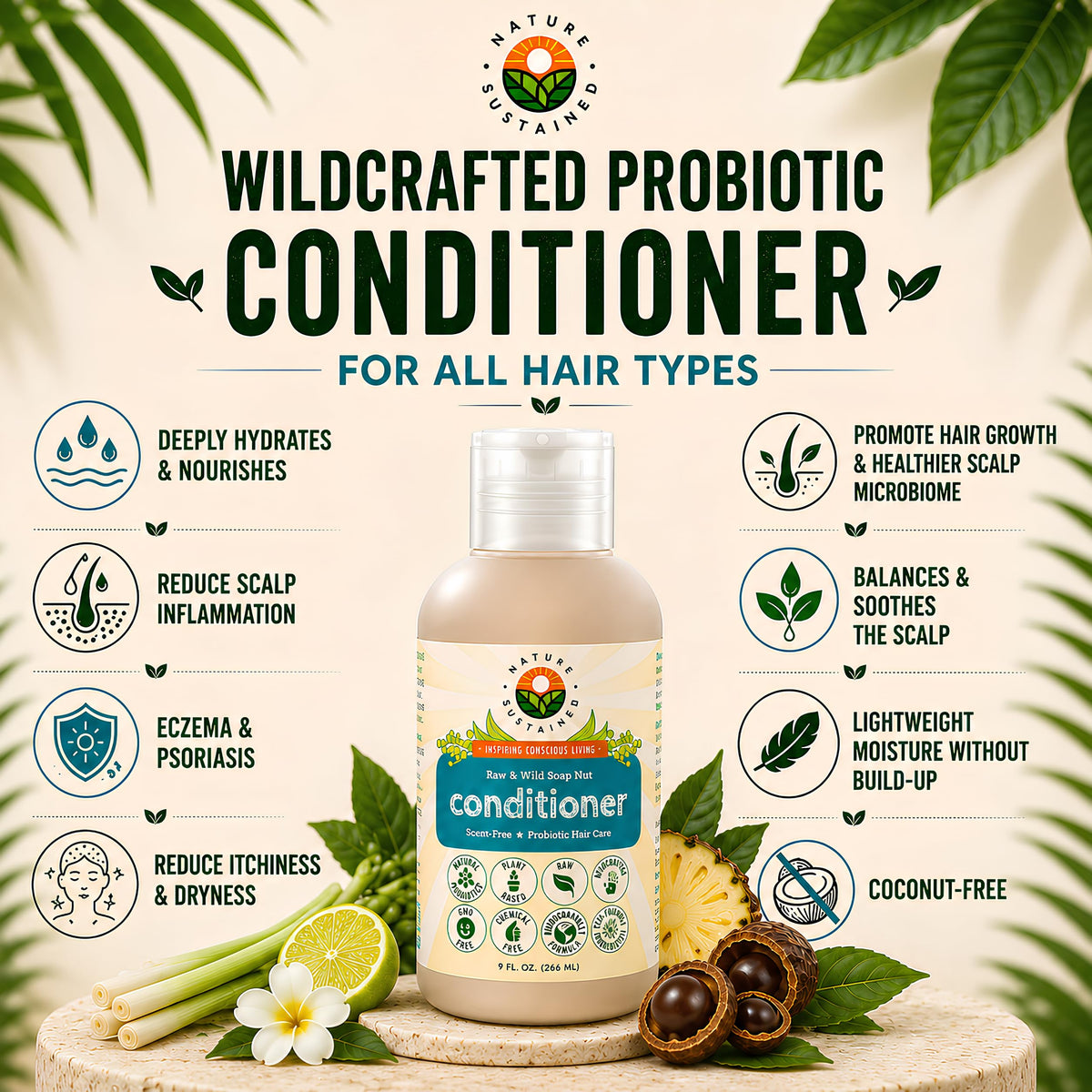 Organic Fragrance Free Conditioner 9 Oz N662438
