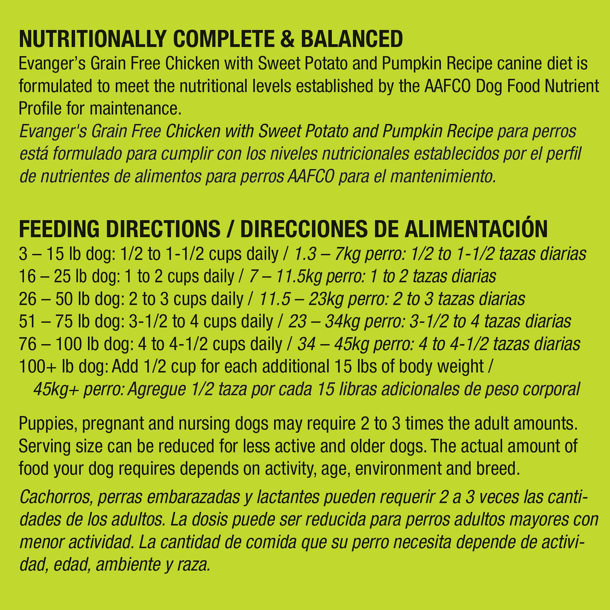 Grain-Free Chicken Sweet Potato Pumpkin Dry Dog Food 16.5 lbs X71287