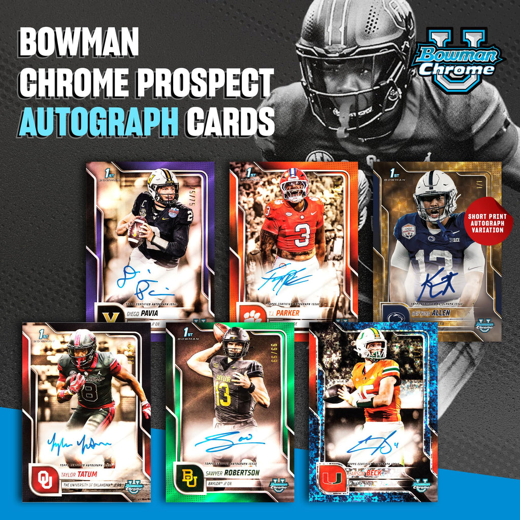 2025 Bowman University Chrome NCAA Football Value Box U870
