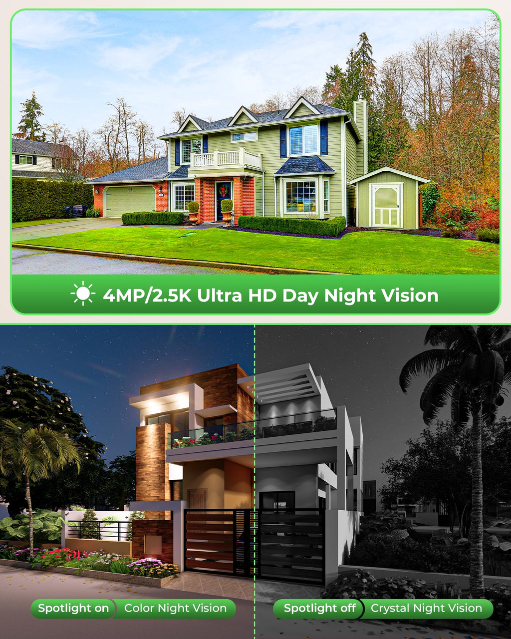 Solar Security Cameras Wireless Outdoor with 10" Monitor V43277