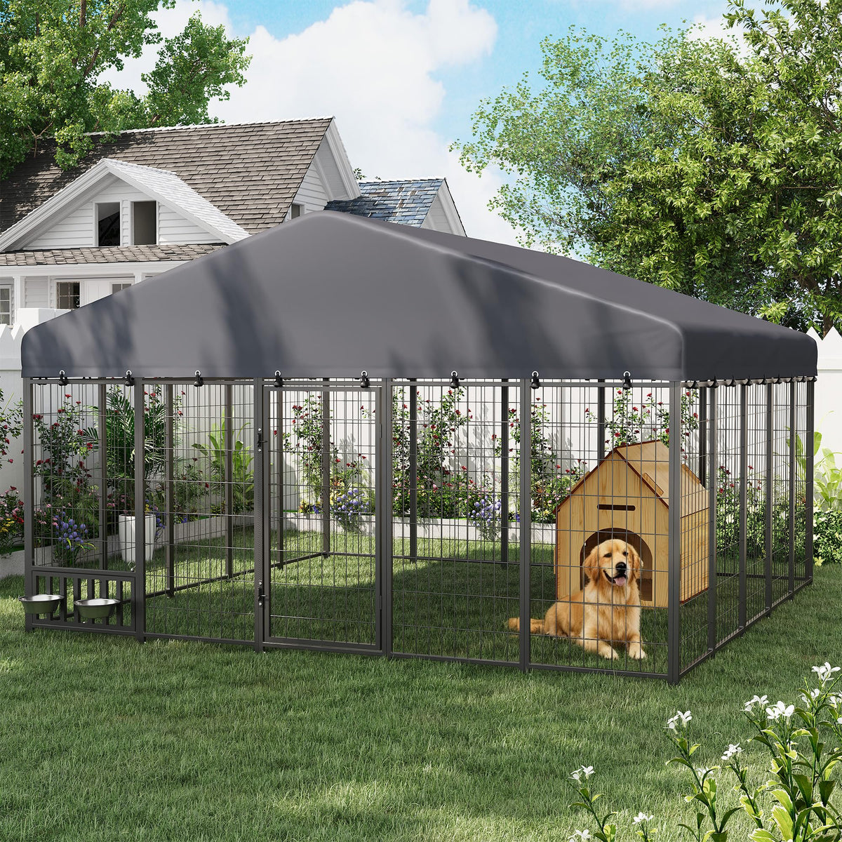 10x10 Ft Outdoor Dog Kennel Y304